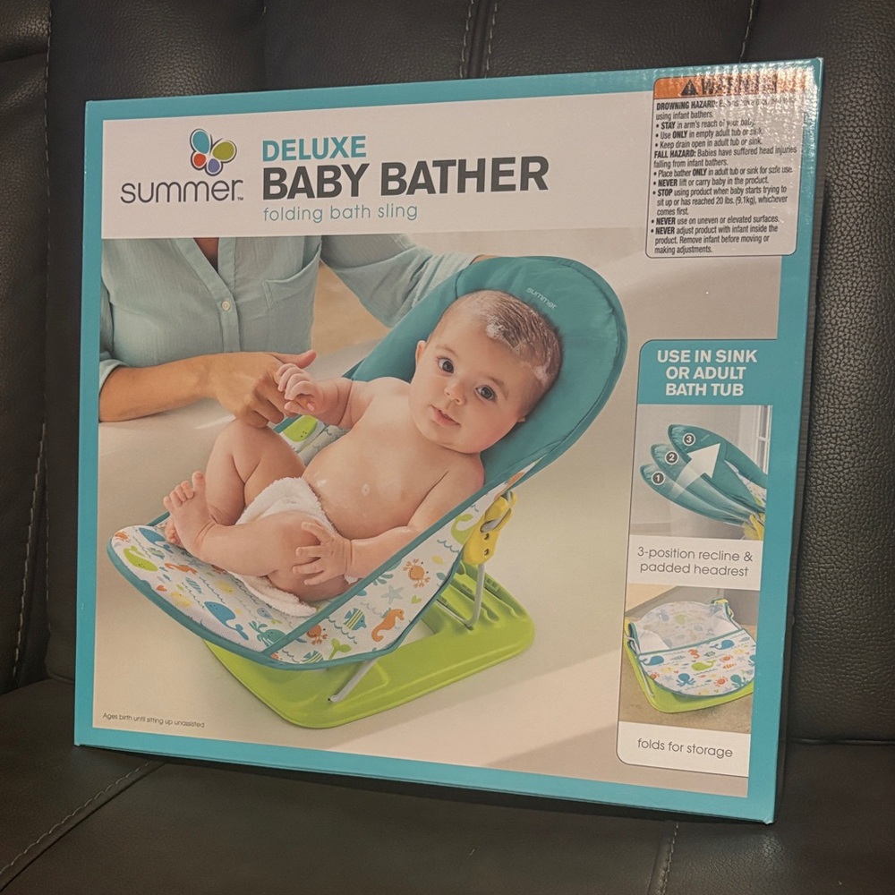 Summer Deluxe Baby Bather - Teal and Green